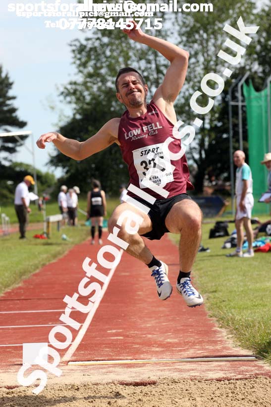 Mens long jump, 2019 NEMA Track and Field Champs, Monkton. Photo:  David T. Hewitson/Sports for All Pics